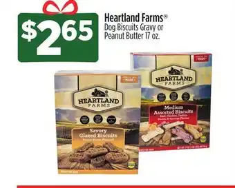 Dollar General Heartland farms dog biscuits gravy or peanut butter offer