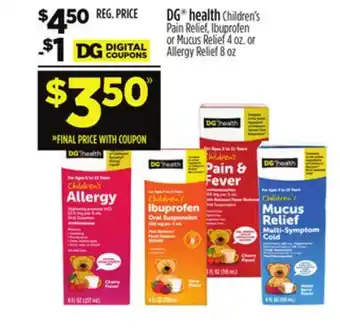 Dollar General Dg health offer
