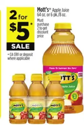 Dollar General Mott's apple juice offer