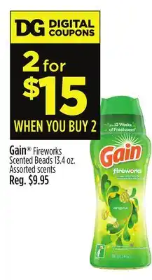 Dollar General Gain fireworks scented beads offer