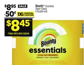 Dollar General Bounty essentials paper towels offer