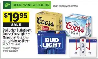 Dollar General Bud light , budweiser , coors , coorslight or miller lite or michelob ultra offer