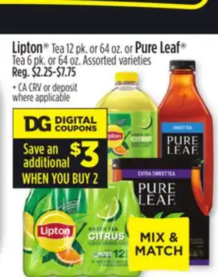Dollar General Lipton | pure leaf offer
