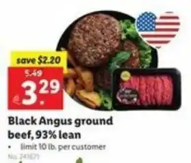 Lidl Black Angus Ground Beef, 93% offer