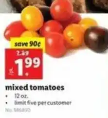 Lidl Mixed Tomatoes 12 oz offer