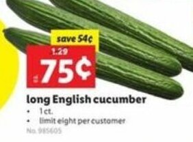 Lidl Long English Cucumber offer