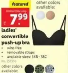 Lidl Ladies Convertible Push-Up offer