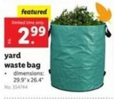 Lidl Yard Waste Bag offer