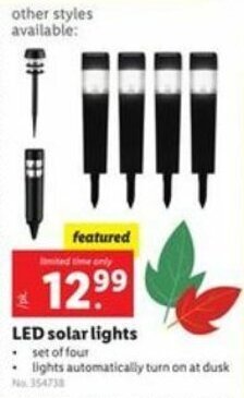 Lidl LED Solar Lights offer