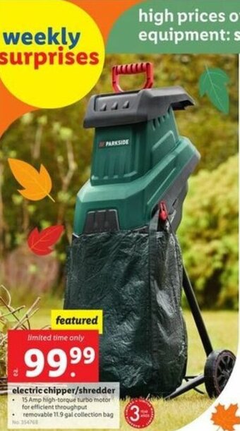 Lidl Electric Chipper/Shredder offer