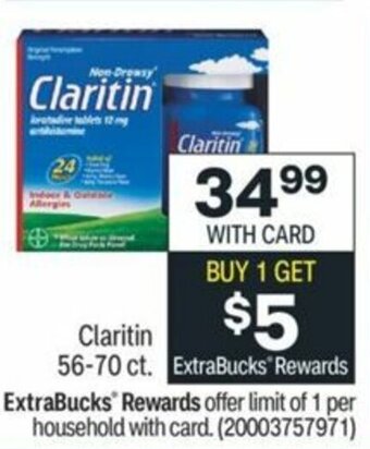 CVS Claritin 56-70 ct offer