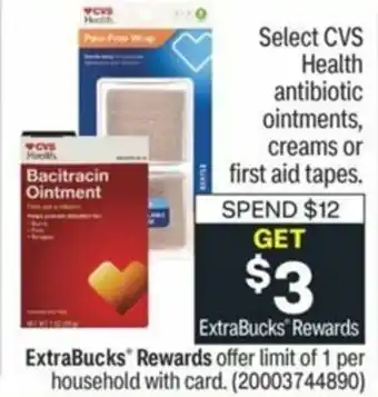CVS CVS Health Antibiotic Ointments, Creams Or First Aid Tapes offer