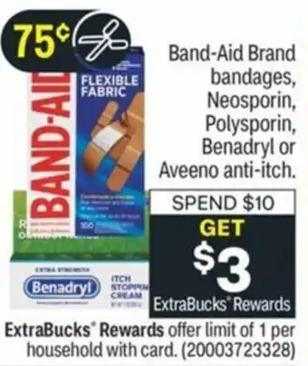 CVS Band-Aid Brand Bandages, Neosporin, Polysporin, Benadryl Or Aveeno Anti-Itch offer
