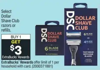 CVS Dollar Shave Club Razors Or Refills offer