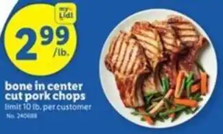 Lidl bone in center cut pork chops offer