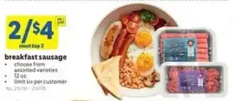 Lidl breakfast sausage offer