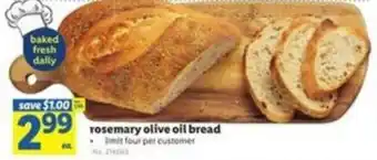 Lidl rosemary olive oil bread offer