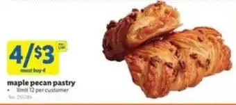 Lidl maple pecan pastry offer