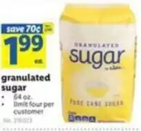 Lidl granulated sugar offer