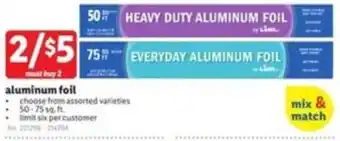 Lidl aluminum foil offer