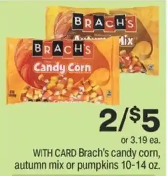CVS Brach's Candy Corn, Autumn Mix Or Pumpkins 10-14oz offer