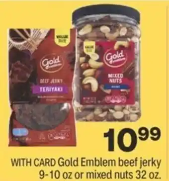 CVS Gold Emblem Beef Jerky 9-10 oz Or Mixed Nuts 32 oz offer