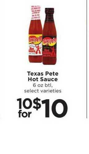 SHOPPERS Texas Pete Hot Sauce offer