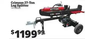 Rural King Crimson 27-Ton Log Splitter offer