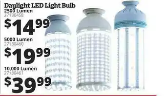 Rural King Daylight LED Light Bulb 2500 Lumen, 5000 Lumen Or 10,000 Lumen offer