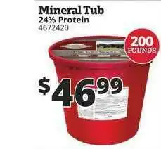 Rural King Mineral Tub 24% Protein offer