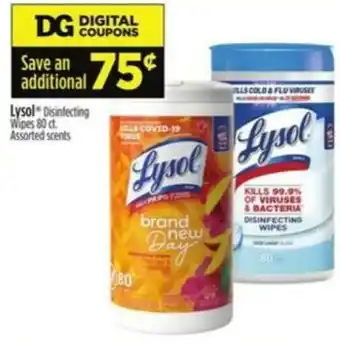 Dollar General Lysol Disinfecting Wipes offer