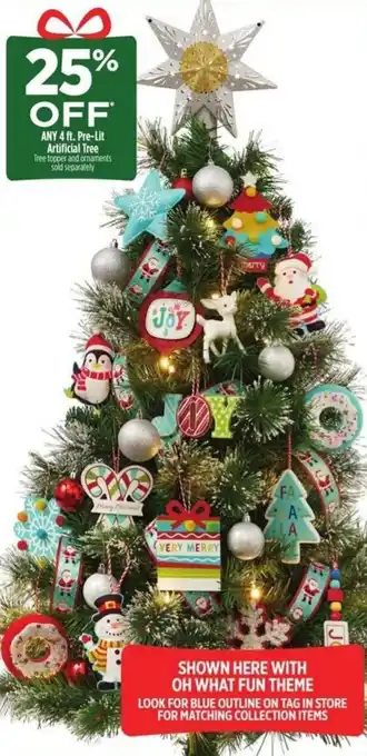Dollar General 4 ft. Pre-Lit Artificial Tree offer