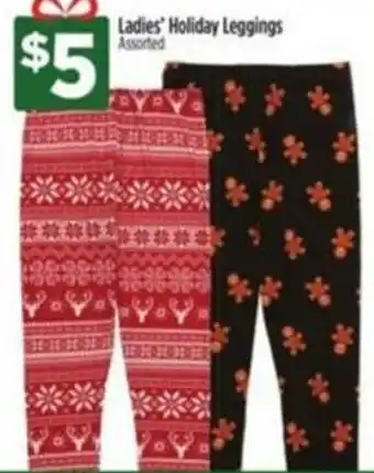 Dollar General Ladies' Holiday Leggings offer
