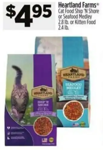 Dollar General Heartland Farms Cat Food Ship 'N Shore or Seafood Medley or Kitten Food offer