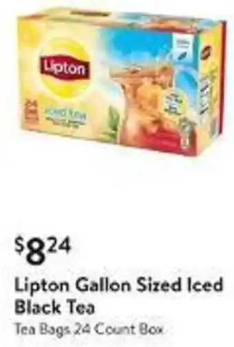 Walmart Lipton Gallon Sized Iced Black Tea offer