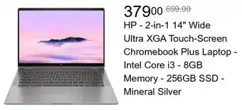 Best Buy HP - 2-in-1 14 Wide Ultra XGA Touch-Screen Chromebook Plus Laptop offer