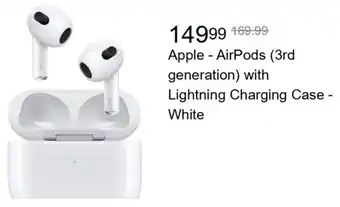 Best Buy Apple - AirPods (3rd generation) with Lightning Charging Case - White offer