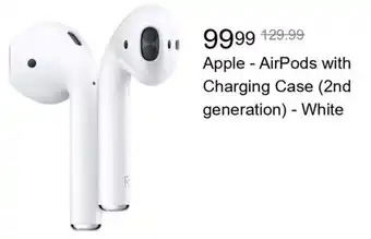 Best Buy Apple - AirPods with Charging Case (2nd generation) - White offer