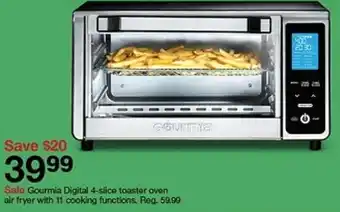 Target Gourmia Digital 4-slice toaster oven air fryer with 11 cooking functions offer