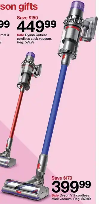Target Dyson V11 cordless stick vacuum offer