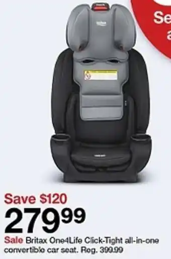 Target Britax One4Life Click-Tight all-in-one convertible car seat offer