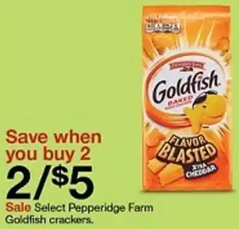 Target Select Pepperidge Farm Goldfish crackers offer