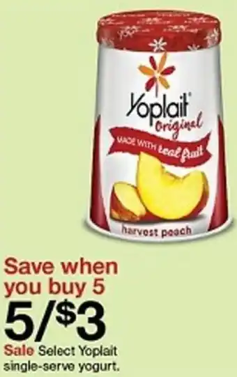 Target Select Yoplait single-serve yogurt offer