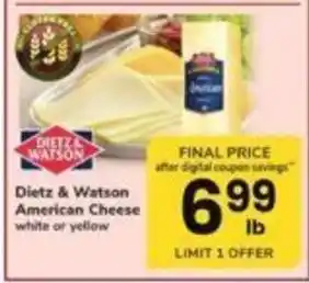 ACME Dietz & Watson American Cheese offer