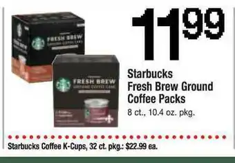 ACME Starbucks Fresh Brew Ground Coffee Packs offer