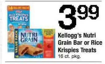 ACME Kellogg's Nutri Grain Bar Or Rice Krispies Treats offer