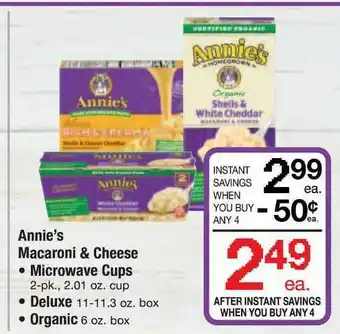 ACME Annie's Macaroni & Cheese Microwave Cups, Deluxe, Organic offer
