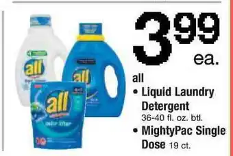 ACME All Liquid Laundry Detergent, Mightypac Single Dose offer