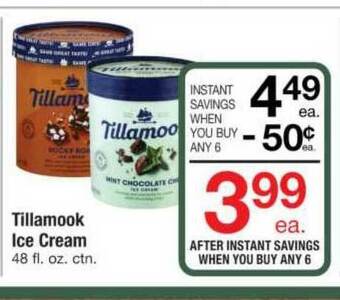 ACME Tillamook Ice Cream offer
