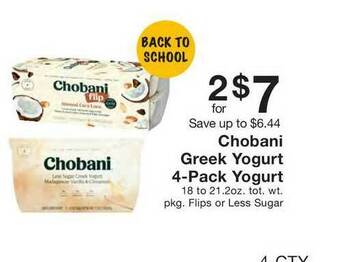 Fairway Store Market Chobani Greek Yogurt offer